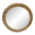 Vintage Laurel Leaf Round Wall Mirror in Antiqued Gold Metal, 16.5" For Sale
