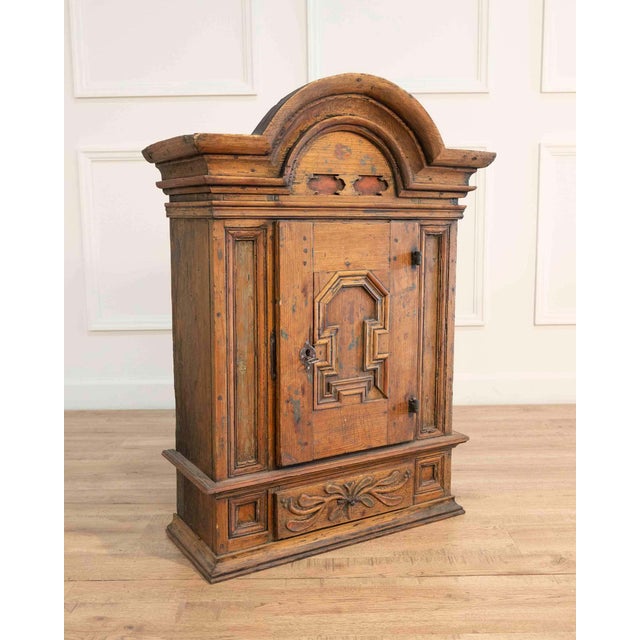 Brown Early 19th Century Swedish Wall Cabinet from Stockholm For Sale - Image 8 of 11