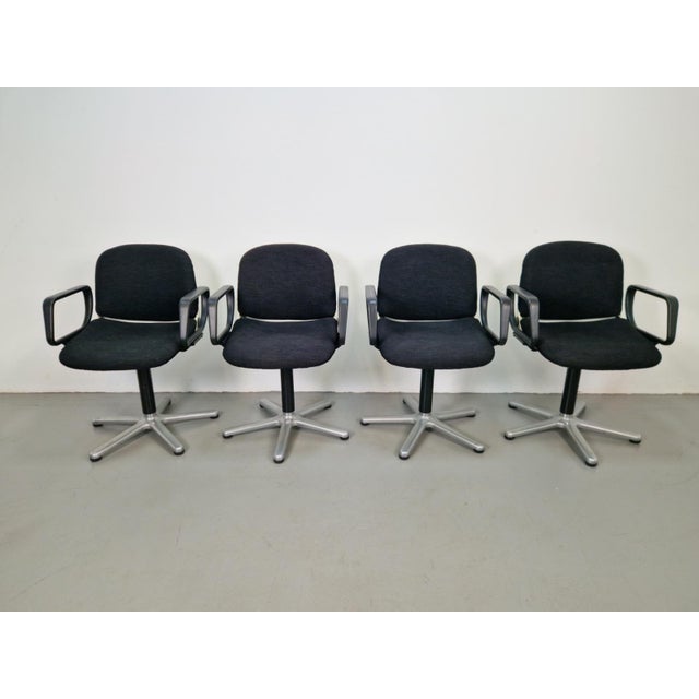 Vintage Space Age Office 232 Chairs by Wilhelm Ritz for Wilkhahn, 1970s, Set of 4 Wilhelm Ritz Space Age chair, from the...