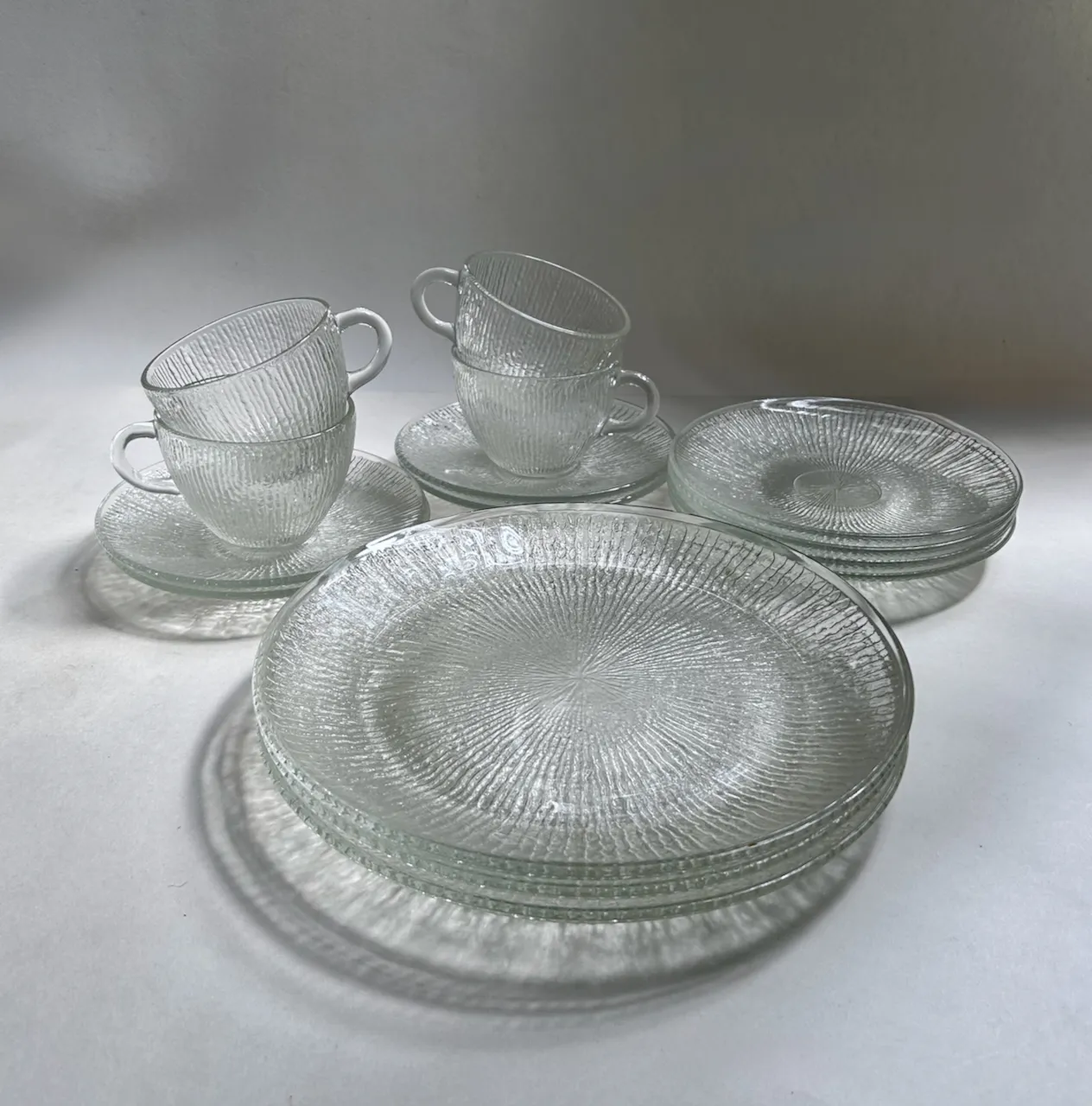 Vintage Jeanette Glass Co. Tree Bark Finlandia Glass Tableware- 19