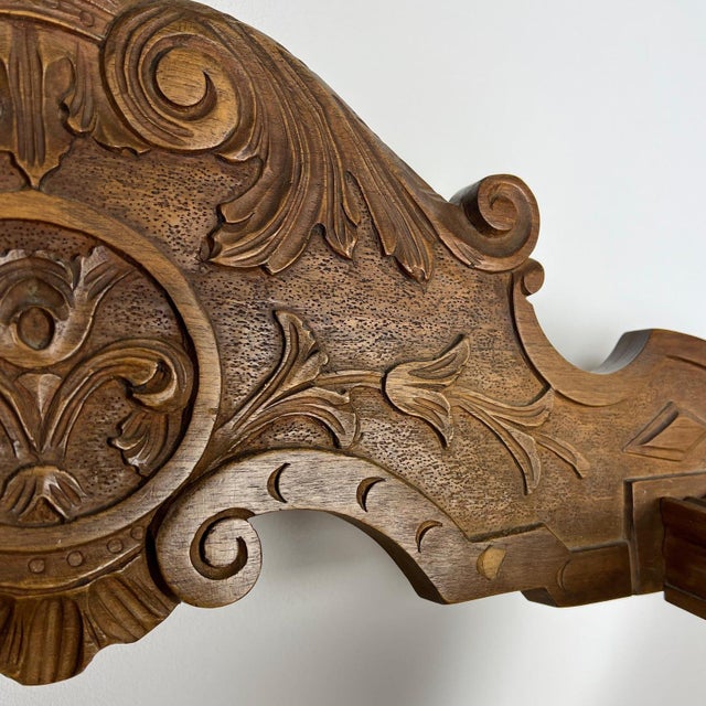 Florentine Renaissance Savonarola Chair in Carved Wood For Sale - Image 4 of 11