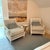 Traditional Pair of White Lacquered Framed Armchairs For Sale - Image 3 of 11