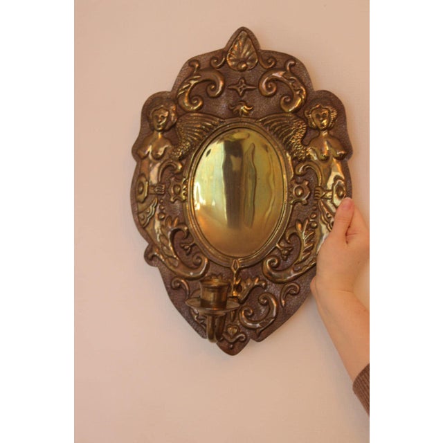 Metal Large Mid-Century Modern Swedish Brass Sconce For Sale - Image 7 of 13