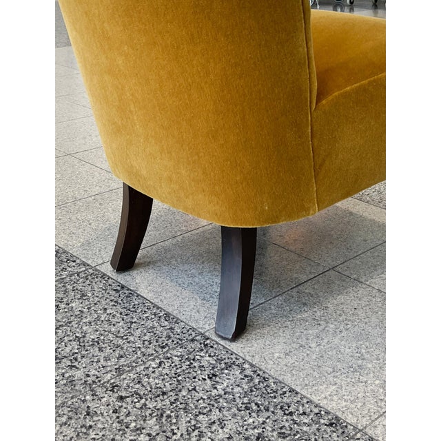 Alfred Christensen Danish Modern Wingback Armchair in Dedar Mohair For Sale - Image 12 of 12