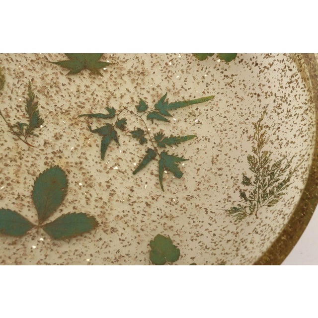 Vintage Botanical Motif Resin / Acrylic Salad Bowl and Servers / Tongs Set by Bilmar - 3 pcs For Sale - Image 16 of 18