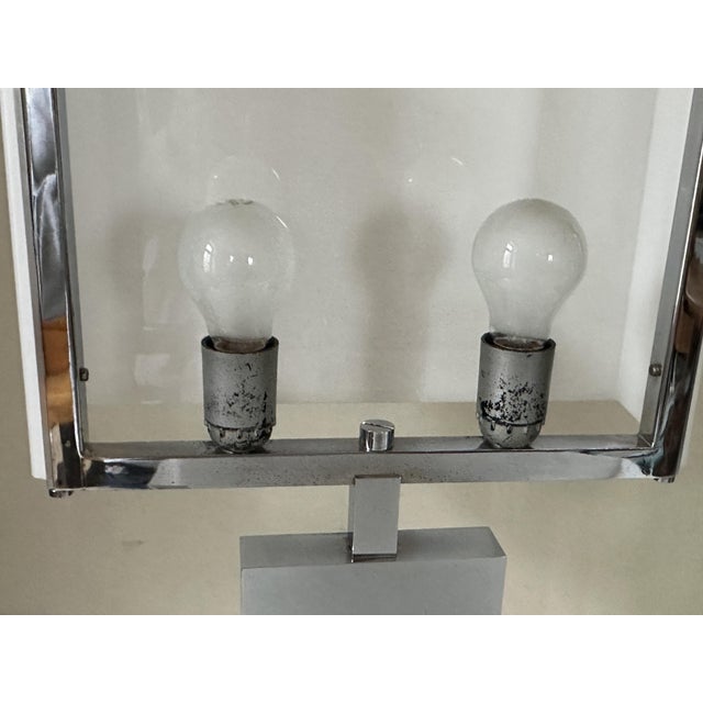 Silver Vintage Table Lamp by Florence Casey, 1970 For Sale - Image 8 of 18