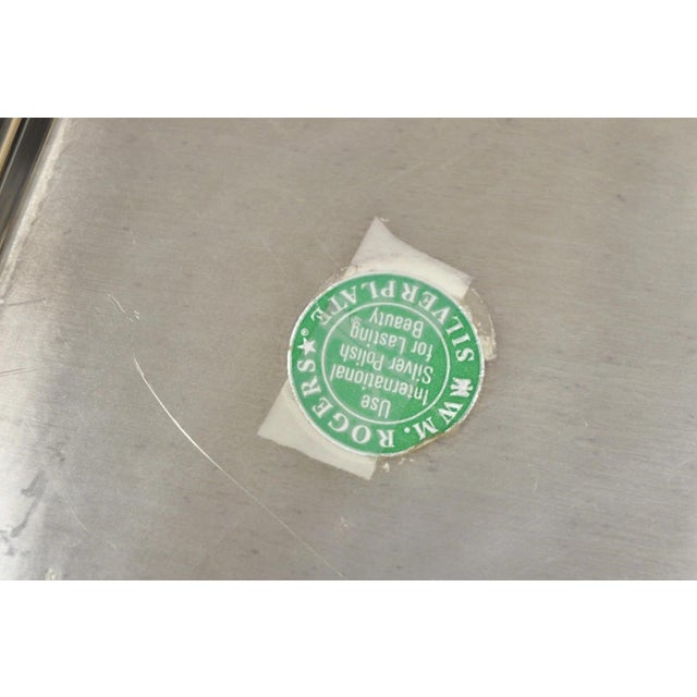 Vintage Wm Rogers Silver Plated Victorian Twin Handle Serving Platter Tray For Sale - Image 9 of 10