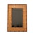 1980s Vintage Boho Parquet Rattan Mirror With Bamboo Border For Sale - Image 5 of 10