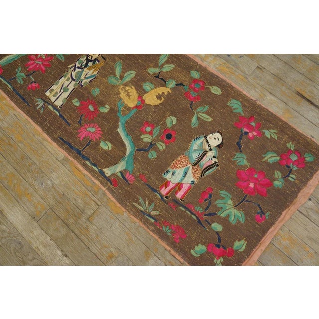 Late 19th Century Late 19th Century Chinese Silk & Metal Embroidery ( 1' 9'' x 12' 9''-53 x 387 ) For Sale - Image 5 of 12