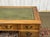 Vintage English Flat Desk with Drawers in Yew Wood with Leather Top, 1970s For Sale - Image 6 of 15