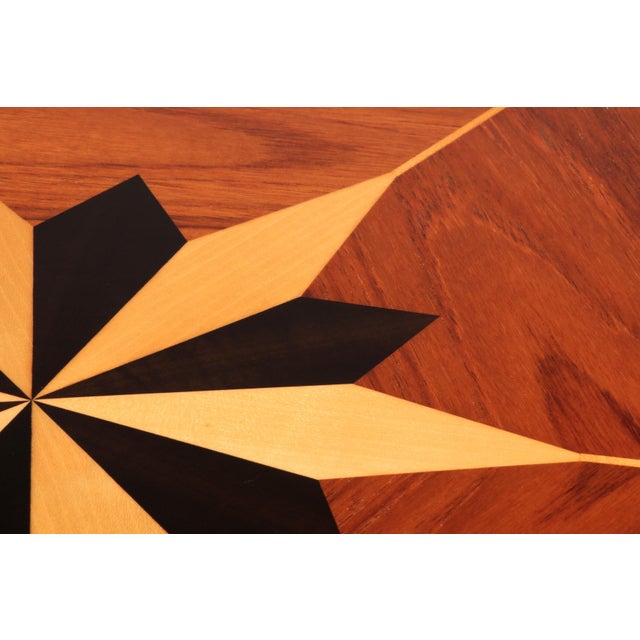 Mid-Century Modern Italian Dining Table with Inlay Star, 1960 For Sale - Image 6 of 12