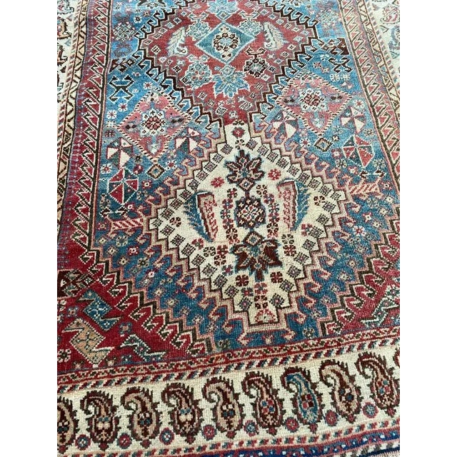 Vintage Wool Ghashghaei Rug, 1930s For Sale - Image 10 of 18