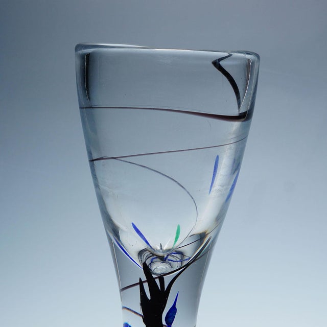 Mid-Century Modern Vase of the Abstracta Series, Vicke Lindstrand for Kosta, Sweden 1950s For Sale - Image 3 of 9