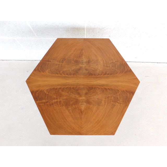 Black Mid-Century Baker Furniture Lacquered Gold Gilt Finish Figured Wood Side Table For Sale - Image 8 of 13