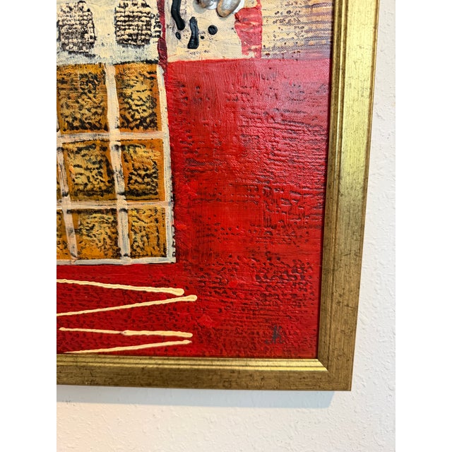 2020s Original Abstract Textured Oil Painting by Alena Kalen "Totem" Framed, Coa For Sale - Image 5 of 10