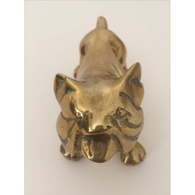 MidCentury Solid Brass English Bulldog Statue Paperweight Chairish