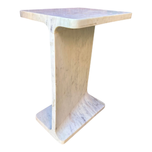 Vintage Modern Solid Italian Marble Side Table