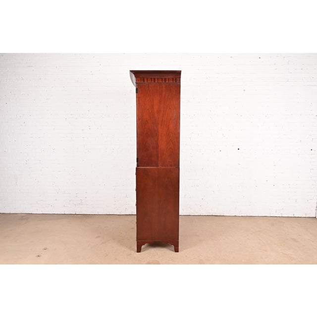 Baker Furniture Federal Mahogany Armoire Dresser or Linen Press For Sale - Image 10 of 12