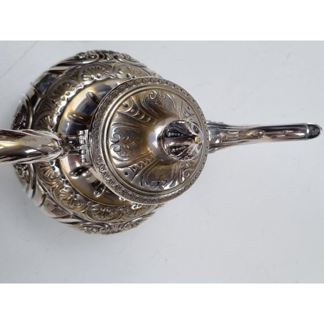 Rococo Baroque Style Silver-Plated Coffee and Tea Set, 1890s, Set of 4 For Sale - Image 12 of 18