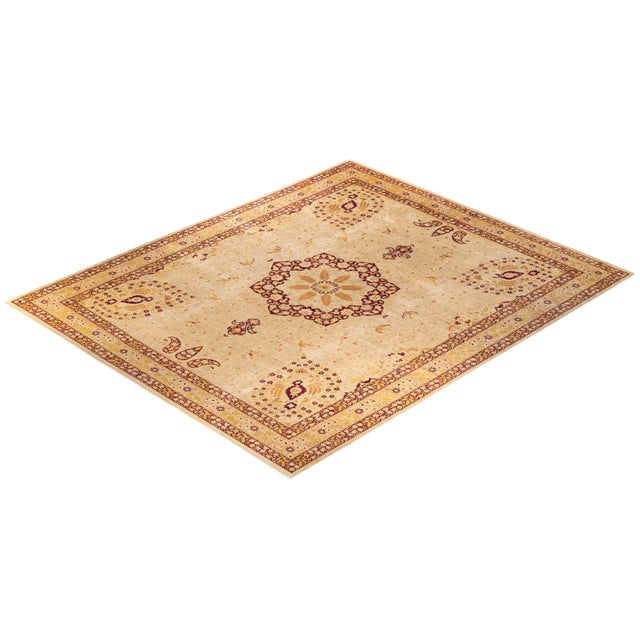 Yellow Mogul, One-of-a-Kind Hand-Knotted Area Rug - Yellow, 12' 1" x 15' 1" For Sale - Image 8 of 8