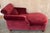 Italian 20th Italian Maroon Velvet Chaise Longue With Arms For Sale - Image 3 of 9