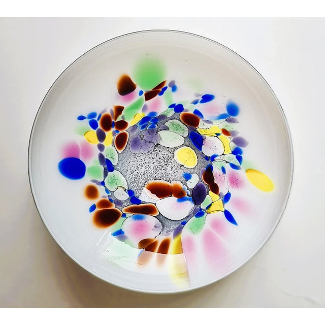 White Vintage Glass Bowl in Opal Glass by Hans Jürgen Richartz, 1980s For Sale - Image 8 of 9