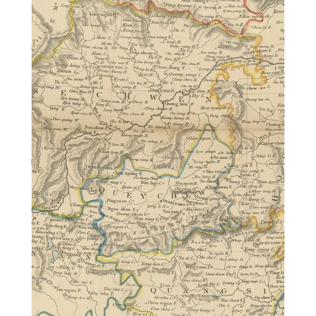 19th Century Antique Map of China with the Route of Lord Macartney and Lord Amherst, 1858 For Sale - Image 5 of 9