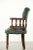 1990s Chesterfield Office Chair in Green Flamed Cowhide Leather For Sale - Image 5 of 14