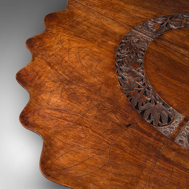 Brown Antique Campaign Silver Table, Anglo Indian, 4 Seat, Dining, Colonial, Victorian For Sale - Image 8 of 11