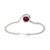 Contemporary Single Stone Natural Ruby Unisex Bracelet in 925 Silver For Sale - Image 3 of 12