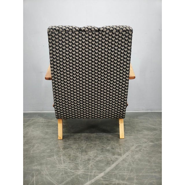 Art Deco Armchair by Jindrich Halabala, Former Czechoslovakia, 1940s For Sale - Image 4 of 12