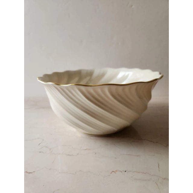 Late 20th Century Sophisticated Vegetable Bowl Gold Trim by Lenox For Sale In San Diego - Image 6 of 10