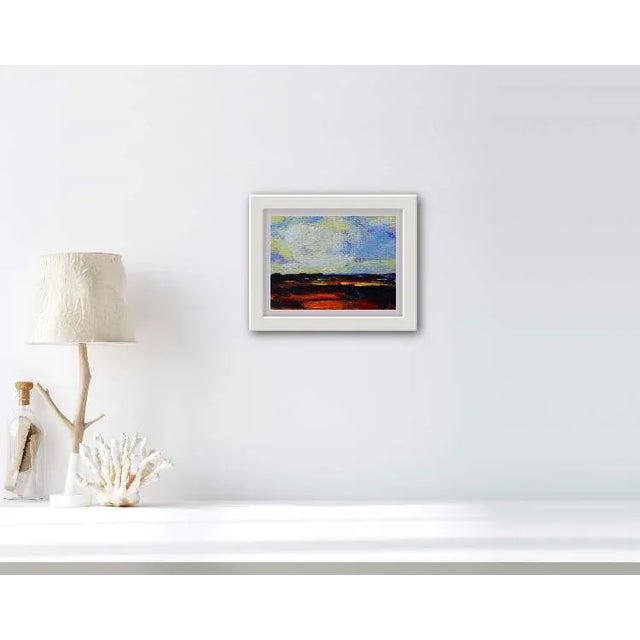 Sunset Over Nevada Desert 6x8 acrylic on canvas panel Signed: Haas Unframed. Frames shown are sample only.