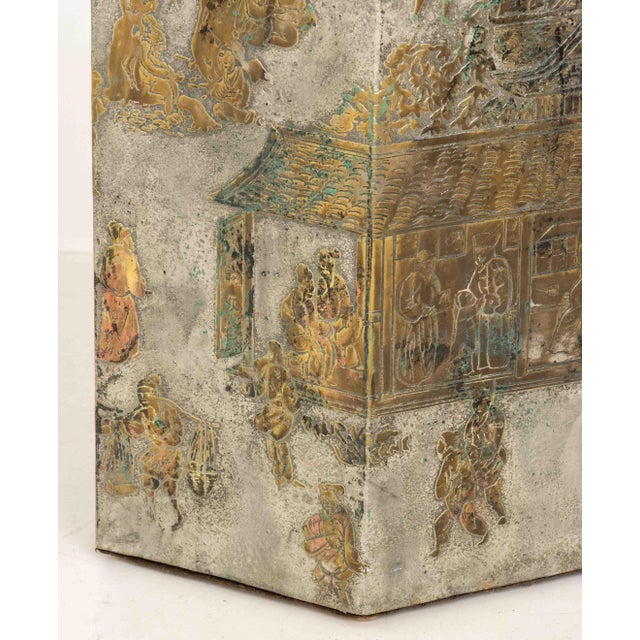 Metal Philip & Kelvin LaVerne "Chan" Side Tables, Pair For Sale - Image 7 of 14