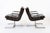 Mid Century French Brown Leather Lounge Chairs by Raphael Raffel 1970s For Sale In Detroit - Image 6 of 18