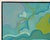 Abstract lyrical landscape celebrating summer clouds in celadon, blues, greens, with some yellow and purple. It is in a...