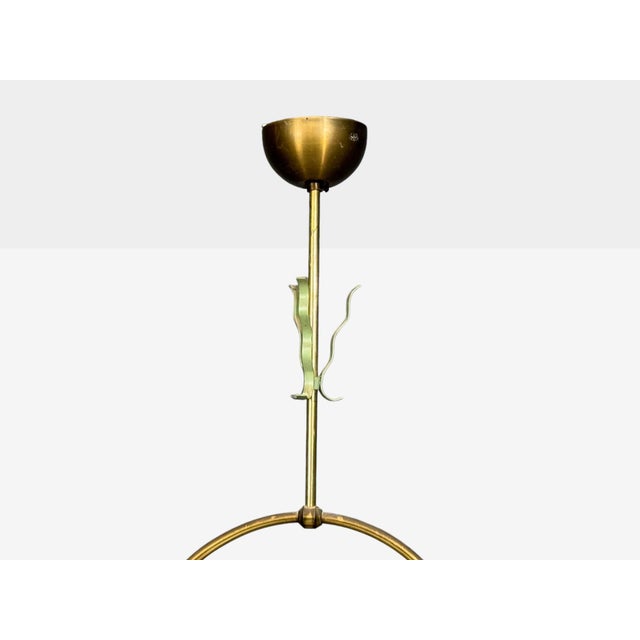 1950s Nybro Armaturfabrik, Pendant Light, Brass, Metal For Sale - Image 9 of 10