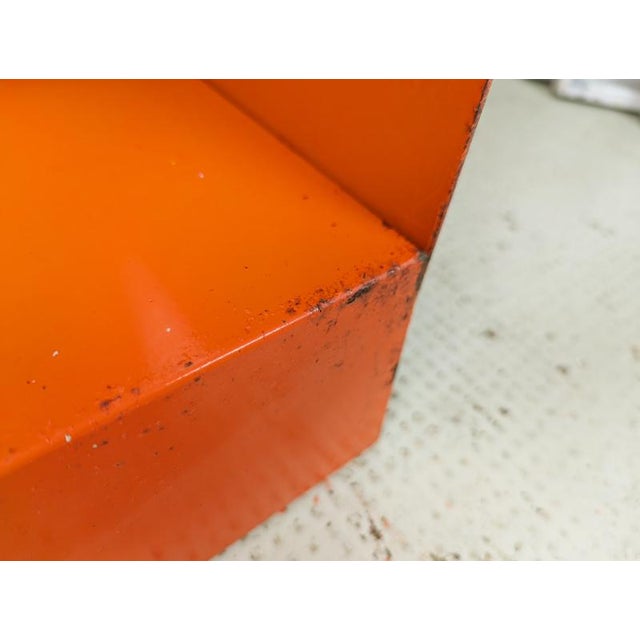 Orange Coral Steel Freestanding Congress Bookcase from Lips Vago, 1968 For Sale - Image 6 of 13