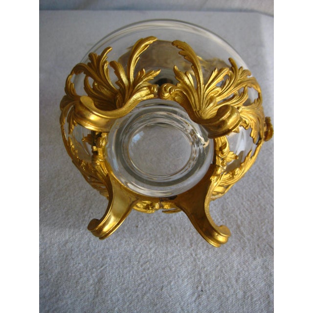Bronze 1920s French Napoleon III Bronze and Crystal Decanter -Carafe For Sale - Image 8 of 11