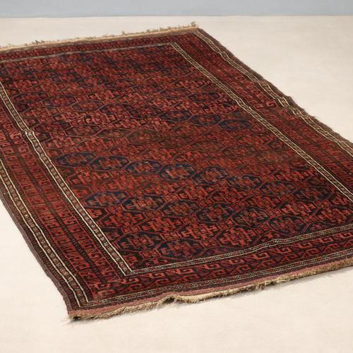 Red Middle Eastern Beluchi Rug in Wool For Sale - Image 8 of 8