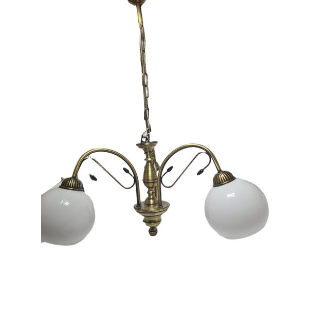 Metal Vintage Art Nouveau Chandelier, Poland, 1970s For Sale - Image 7 of 15