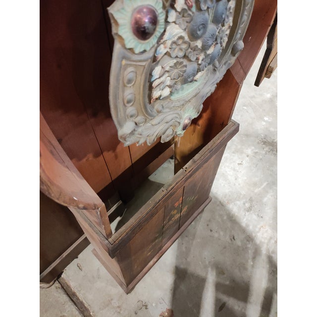 19th Century French Provincial Hand-Painted Comtoise Grandfather Clock, Signed Poitiers For Sale - Image 13 of 14