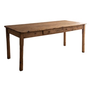 Long Pine Dining Table For Sale