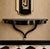 Black Black Lacquered Wall Mounted Demilune Console Table Wall Bracket Attr. Guglielmo Ulrich For Sale - Image 8 of 9