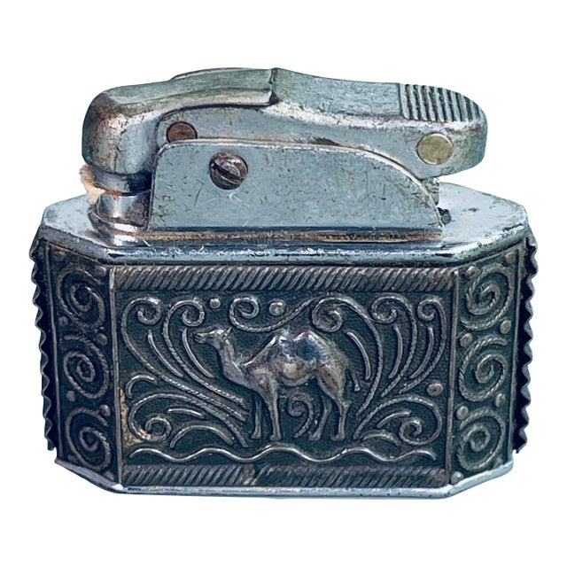 Antique Myon Silver Lighter Camel Motif All Original For Sale