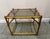 English 1950’s Rattan Glass Top Side Table For Sale - Image 3 of 5