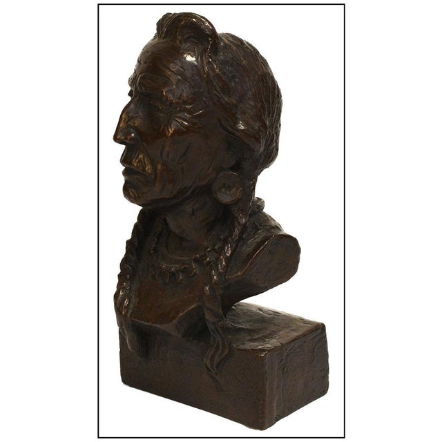 The artwork here, "Two Guns White Calf", is a wonderful depiction of the bust of a distinguished Native American man, that...
