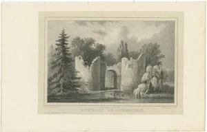 Van Der Aa, Ruins of Toutenburg Castle, 1846, Paper