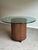 Contemporary Late 20th Century McGuire Round Glass Top Bamboo-Style Dining / Center Table For Sale - Image 3 of 9