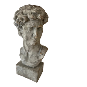 Vintage Late 20th Century Pedestal Bust of Michelangelo's David